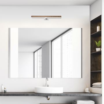 Brilagi - Iluminación LED para espejos de baño WOODY MIRROR LED/12W/230V IP44 roble/blanco