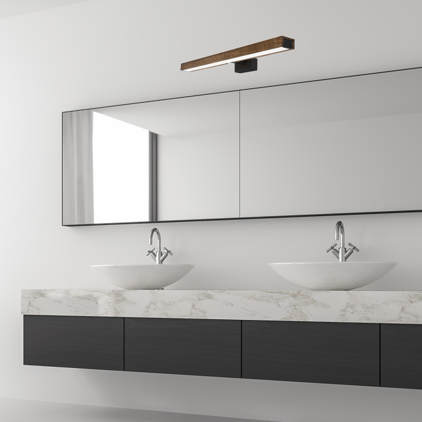 Brilagi - Iluminación LED para espejos de baño WOODY MIRROR LED/12W/230V IP44 roble/negro