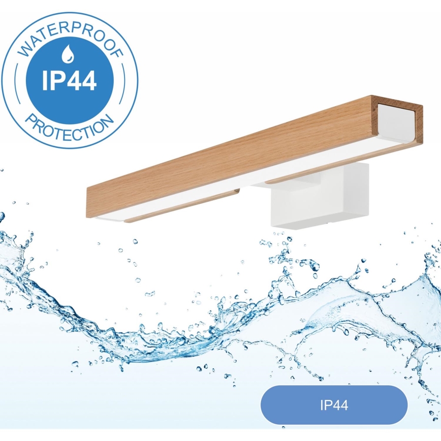 Brilagi - Iluminación LED para espejos de baño WOODY MIRROR LED/8W/230V IP44 roble/blanco