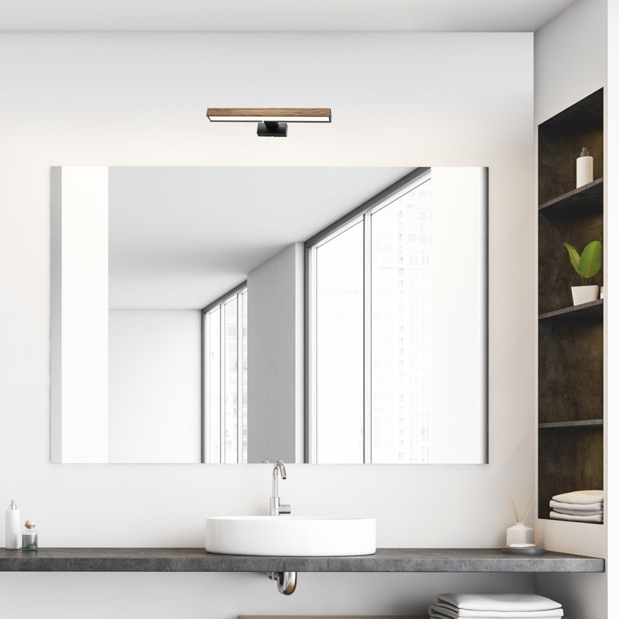 Brilagi - Iluminación LED para espejos de baño WOODY MIRROR LED/8W/230V IP44 roble/negro