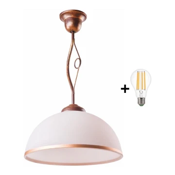 Brilagi - Lámpara colgante LED ANTICO 1xE27/60W/230V pátina de bronce