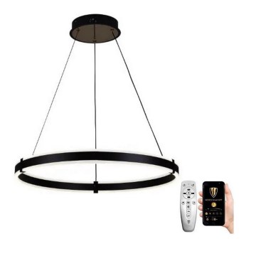 Brilagi - Lámpara de araña LED regulable CIRCLE LED/85W/230V 3000-6500K negro + control remoto