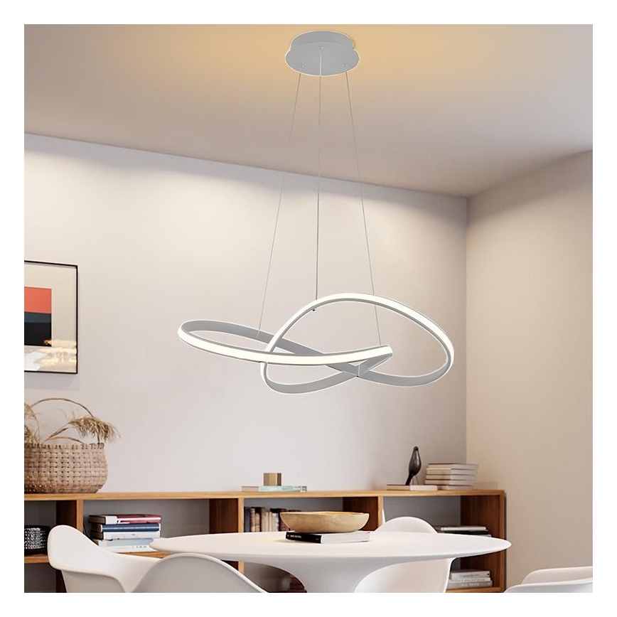 Brilagi - Lámpara de araña LED regulable LED/70W/230V 3000-6500K plata + control remoto