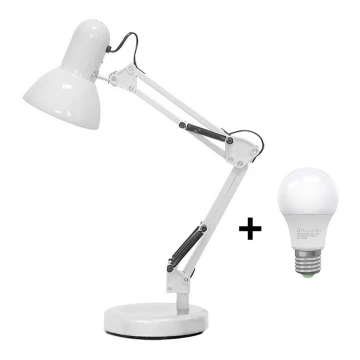 Brilagi - Lámpara de mesa LED ROMERO 1xE27/10W/230V blanco