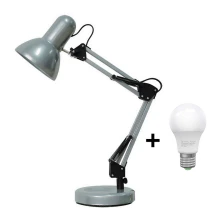 Brilagi - Lámpara de mesa LED ROMERO 1xE27/10W/230V plata
