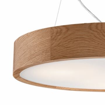 Brilagi - Lámpara LED colgante CARVALHO 2xE27/60W/230V roble diá. 37 cm