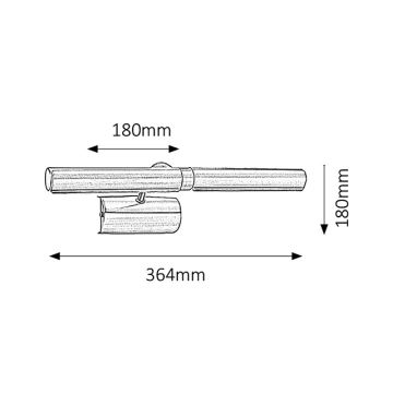 Brilagi - Lámpara LED de cuadro DANAE 2xE14/6W/230V cromo mate