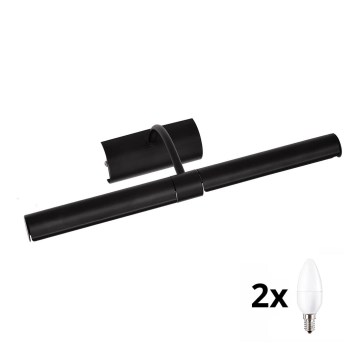 Brilagi - Lámpara LED de cuadro DANAE 2xE14/6W/230V negro