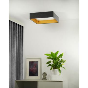 Brilagi - Plafón LED regulable VELVET SQUARE LED/24W/230V 3000/4000/6500K + mando a distancia gris