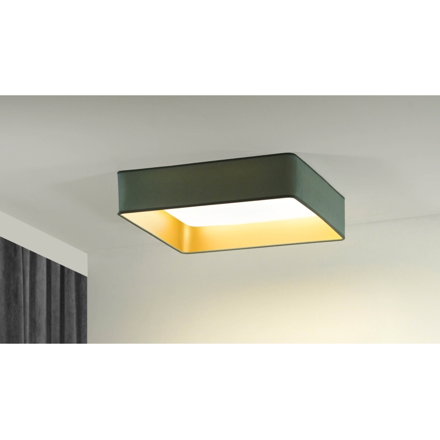 Brilagi - Plafón LED regulable VELVET SQUARE LED/24W/230V 3000/4000/6500K + control remoto menta