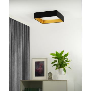 Brilagi - Plafón LED regulable VELVET SQUARE LED/24W/230V 3000/4000/6500K + mando a distancia negro