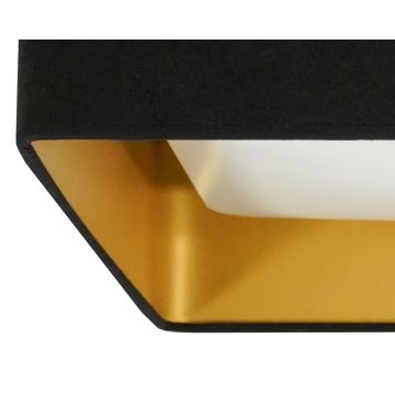 Brilagi - Plafón LED regulable VELVET SQUARE LED/24W/230V 3000/4000/6500K + mando a distancia negro