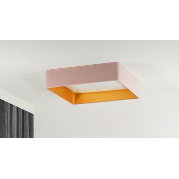 Brilagi - Plafón LED regulable VELVET SQUARE LED/24W/230V 3000/4000/6500K + mando a distancia rosa