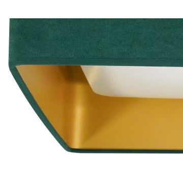 Brilagi - Plafón LED regulable VELVET SQUARE LED/24W/230V 3000/4000/6500K + mando a distancia verde