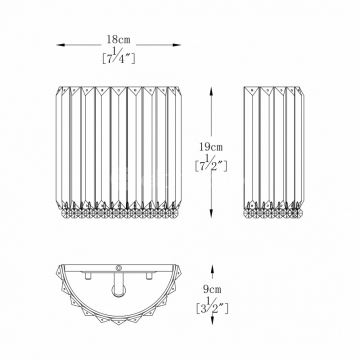 Brilagi - LED Aplique de cristal GLAMOUR 1xG9/42W/230V