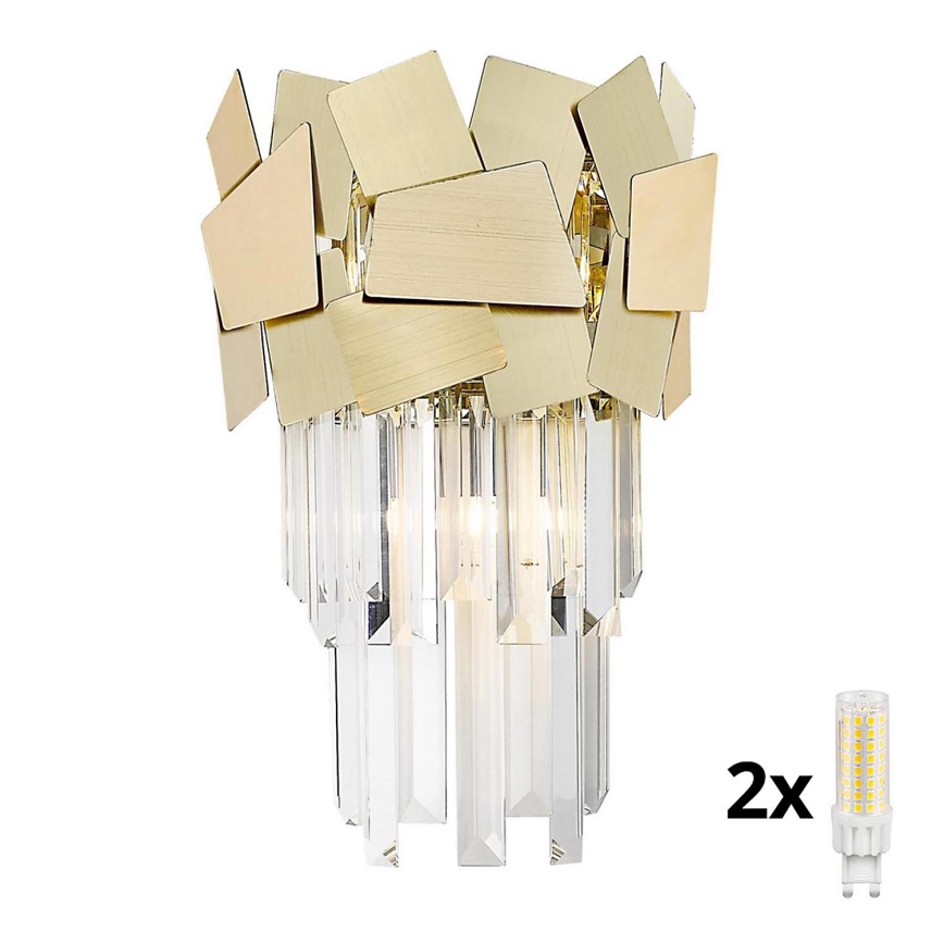 Brilagi - LED Aplique de cristal MIRAGE 2xG9/42W/230V