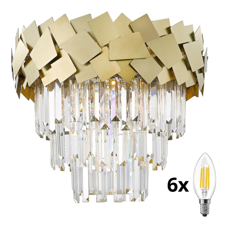 Brilagi - LED Plafón de cristal MIRAGE 6xE14/40W/230V