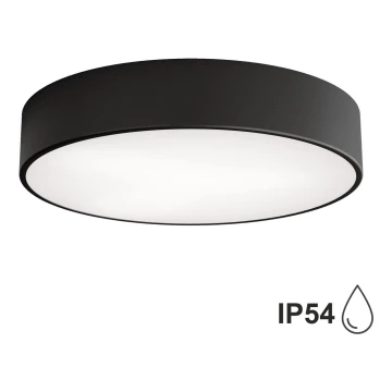 Brilagi - Plafón de baño CLARE 3xE27/24W/230V diá. 40 cm negro IP54