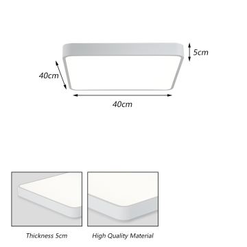 Brilagi - Plafón LED POOL LED/36W/230V 3000/4500/6000K 40x40 cm blanco