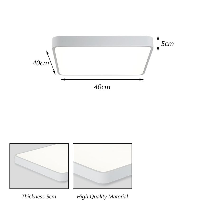 Brilagi - Plafón LED POOL LED/36W/230V 3000/4500/6000K 40x40 cm blanco