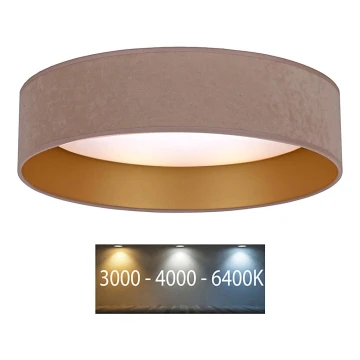 Brilagi - Plafón LED VELVET LED/12W/230V d. 30 cm 3000K/4000K/6400K beige/dorado