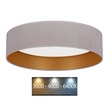 Brilagi - Plafón LED VELVET LED/24W/230V 3000/4000/6400K crema/dorado