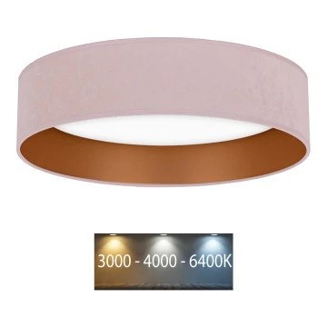 Brilagi - Plafón LED VELVET LED/24W/230V 3000/4000/6400K rosa/dorado