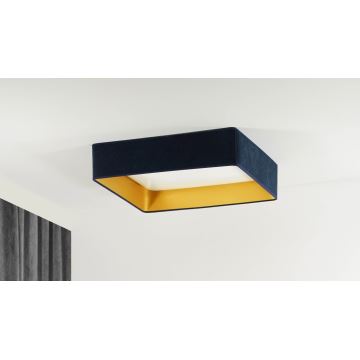 Brilagi - Plafón LED VELVET SQUARE LED/24W/230V azul oscuro