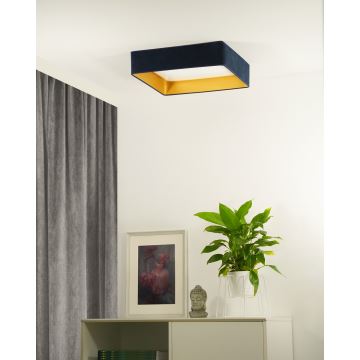 Brilagi - Plafón LED VELVET SQUARE LED/24W/230V azul oscuro