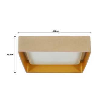 Brilagi - Plafón LED VELVET SQUARE LED/24W/230V beige