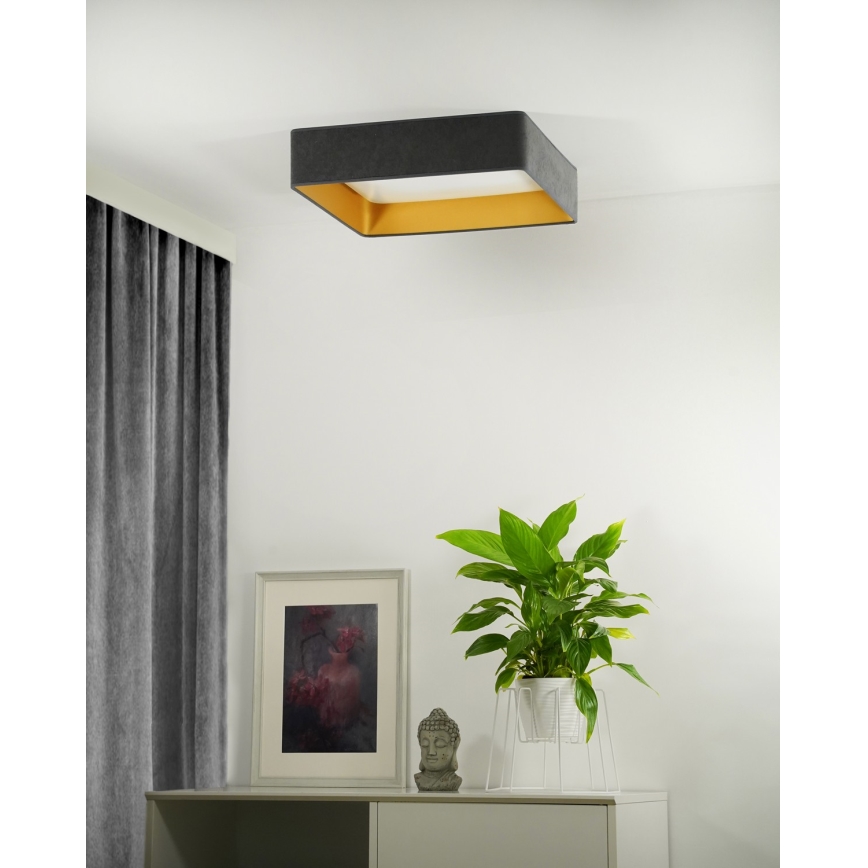 Brilagi - Plafón LED VELVET SQUARE LED/24W/230V gris