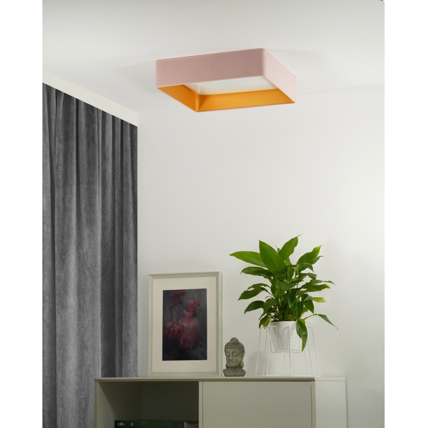 Brilagi - Plafón LED VELVET SQUARE LED/24W/230V rosa