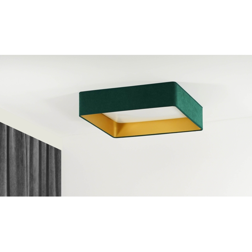 Brilagi - Plafón LED VELVET SQUARE LED/24W/230V Verde