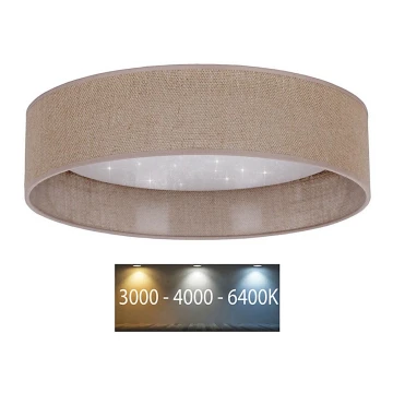 Brilagi - Plafón LED VELVET STAR LED/24W/230V 40 cm 3000K/4000K/6400K marrón