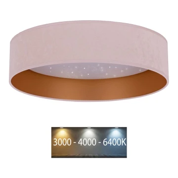 Brilagi - Plafón LED VELVET STAR LED/24W/230V Ø 40 cm 3000K/4000K/6400K rosa/dorado