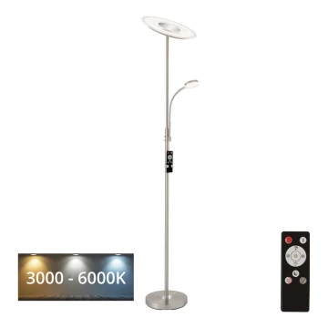 Brilo - Lámpara de pie LED regulable LED/29,5W/230V + LED/3,5W 3000-6000K + control remoto