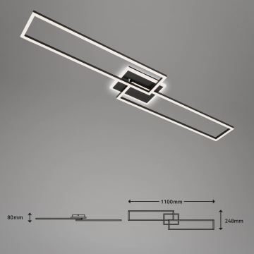 Brilo - Lámpara de techo LED regulable FRAME 2xLED/20W/230V 2700-6500K + dálkové ovládán