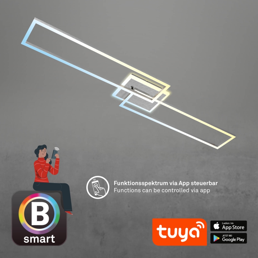 Brilo - Lámpara de techo LED regulable FRAME 2xLED/20W/230V 2700-6500K Wi-Fi Tuya + control remoto