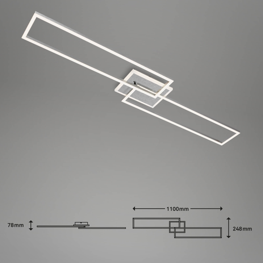 Brilo - Lámpara de techo LED regulable FRAME 2xLED/20W/230V 2700-6500K Wi-Fi Tuya + control remoto