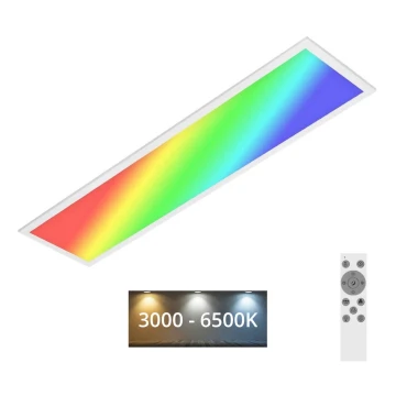 Brilo - Plafón regulable RGBW SLIM LED/24W/230V 3000-6500K 100x25 cm + control remoto