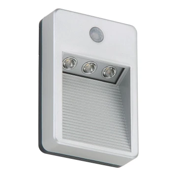 Briloner 2278-031 - Iluminación de escalera LED exterior con sensor 3xLED/0,06W/3xAAA IP54