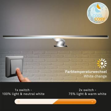 Briloner 2299-018 - Iluminación LED regulable para espejos de baño COOL&COSY LED/8W/230V 2700/4000K IP44