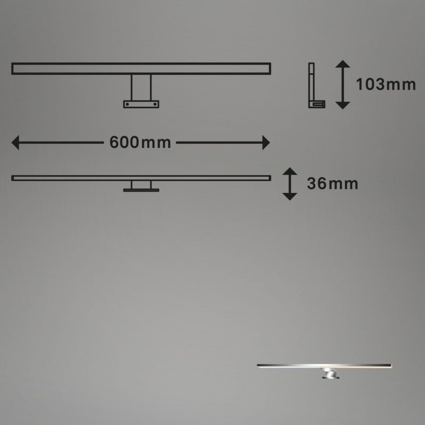 Briloner 2299-018 - Iluminación LED regulable para espejos de baño COOL&COSY LED/8W/230V 2700/4000K IP44