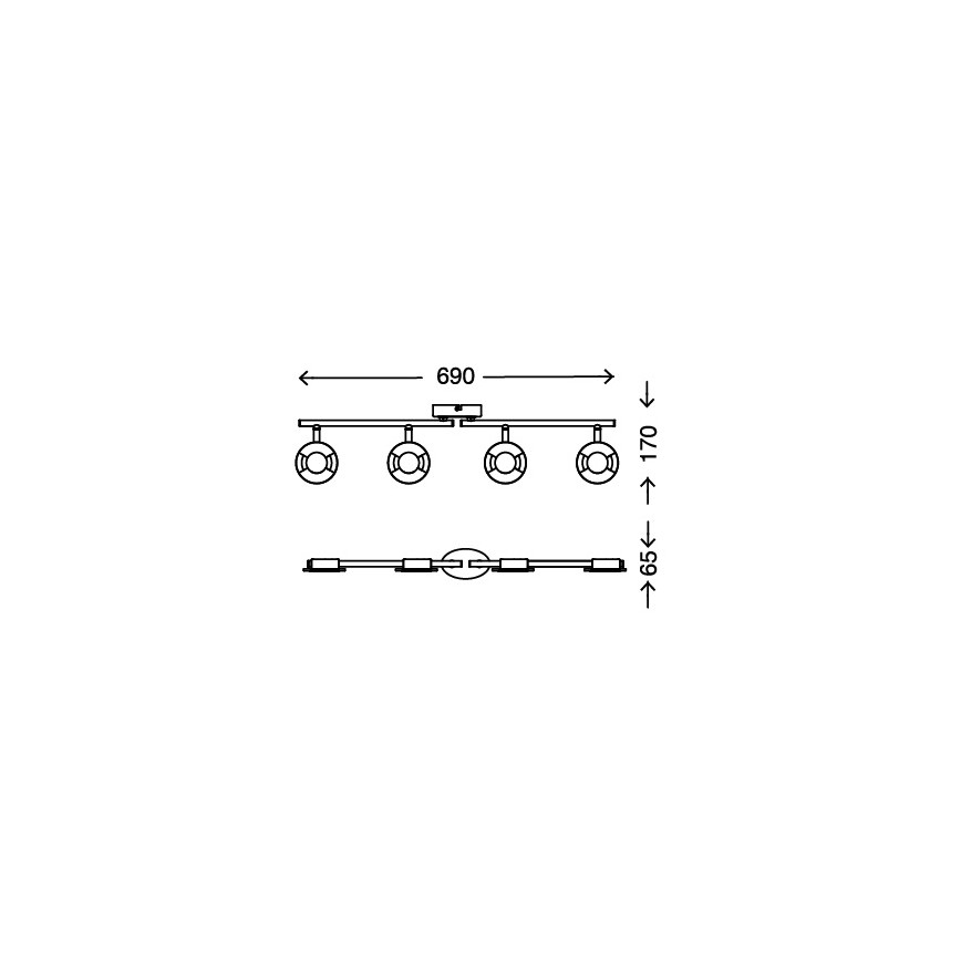 Briloner 2798-042 - Foco STONE LED 4xLED/4,5W/230V