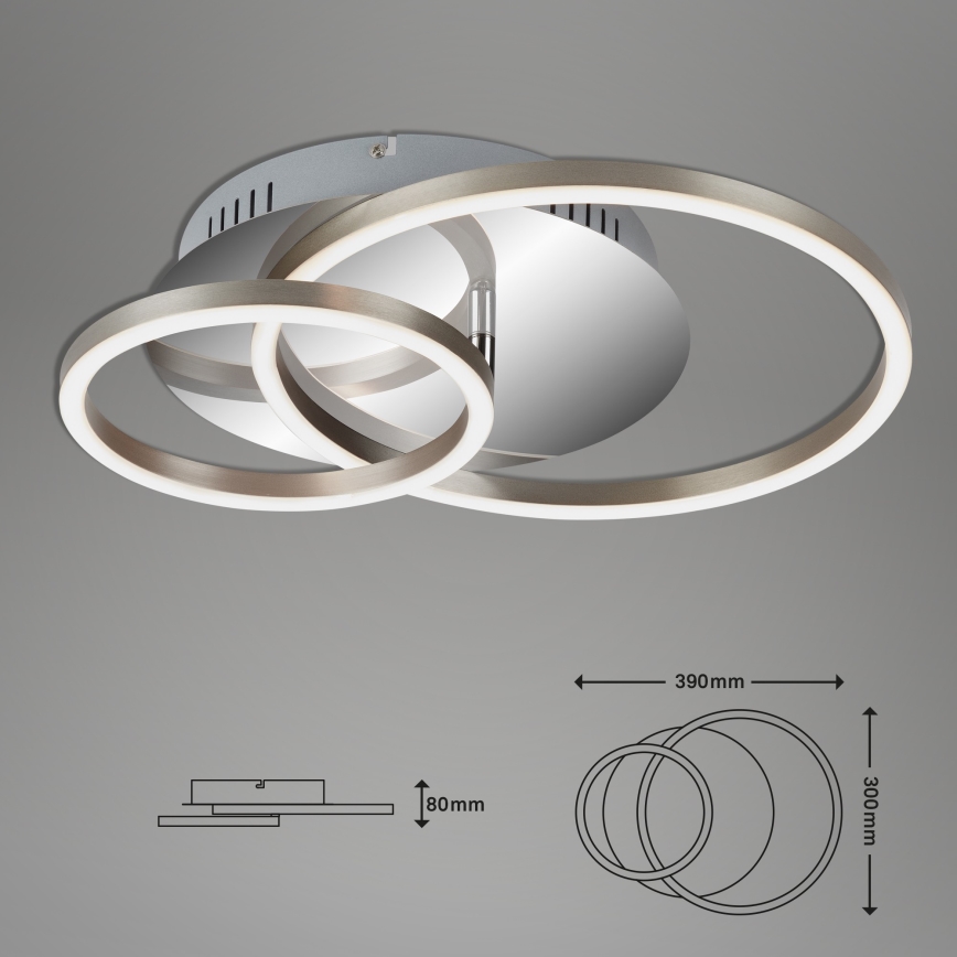 Briloner 3222-018 - Plafón LED regulable FRAMES LED/30W/230V