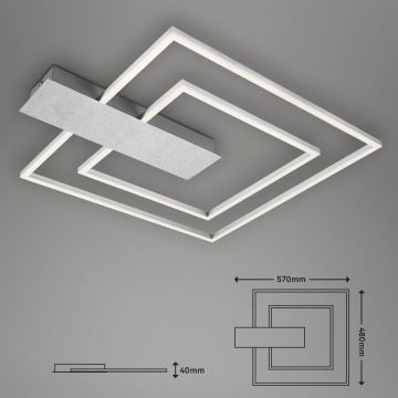 Briloner 3545-018 - Plafón LED regulable NICO LED/25W/230V cromo