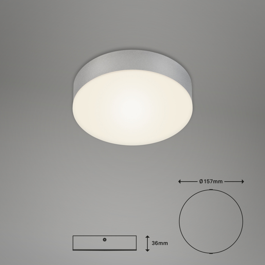 Briloner 7064014 - Plafón LED FLAME LED/11W/230V plata