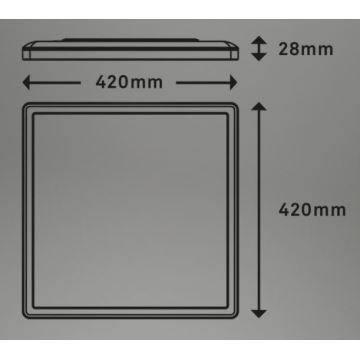 Briloner 7082-016 - Plafón LED regulable SLIM LED/22W/230V 2700-6500K + control remoto