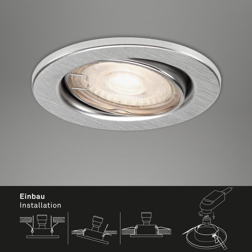 Briloner 7144-039 - Set 3x Lámpara empotrable de baño LED SLIDE 1xGU10/4W/230V IP23