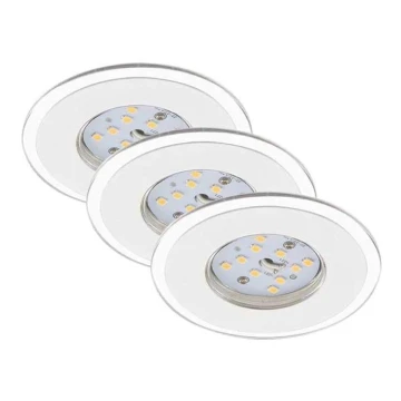 Briloner 7197-036 - JUEGO 3x Lámpara empotrable de baño LED regulable LED/4,5W/230V IP44